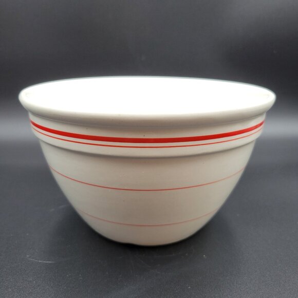 Vintage Lord Nelson Ware Elijah Cotton White Bowl Red Stripe Staffordshire Engla - Picture 2 of 12